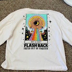Cute “Flashback” graphic full sleeved shirt.